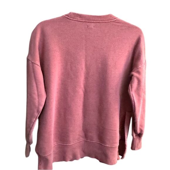Aerie Sweatshirt Womens Size XSmall oversized faded red soft cozy fleece lined - Picture 2 of 6